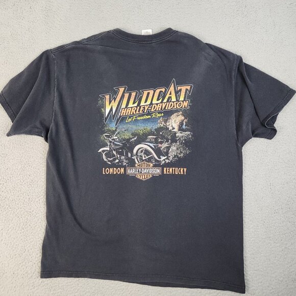 Harley Davidson Shirt Mens 2XL Kentucky Wildcat London Motorcycle Biker Pocket T - Picture 1 of 9